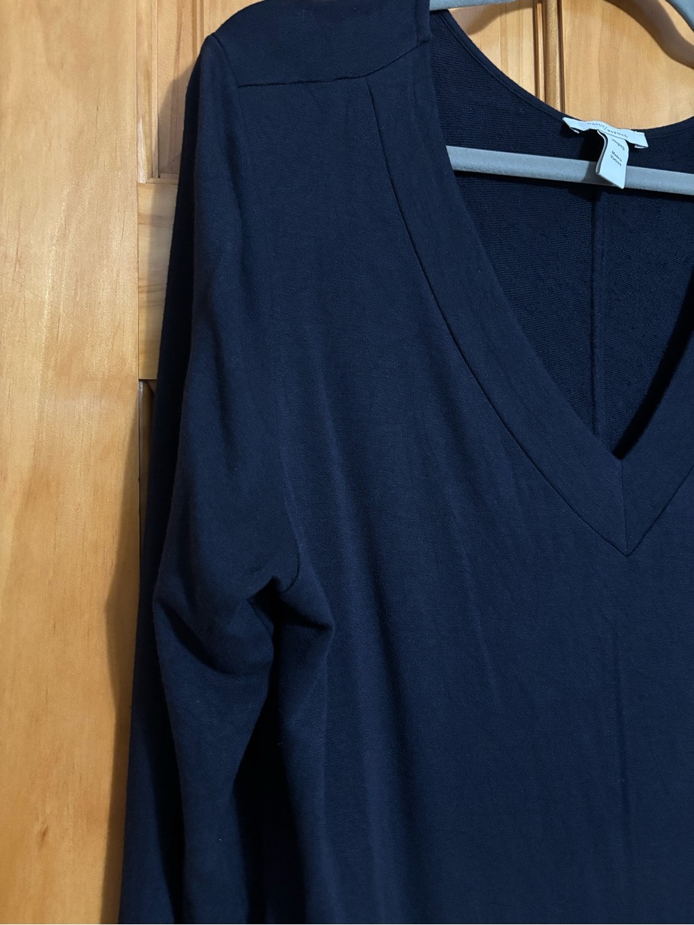 Daily Ritual Navy V-Neck Midi Dress - Picture 2 of 3